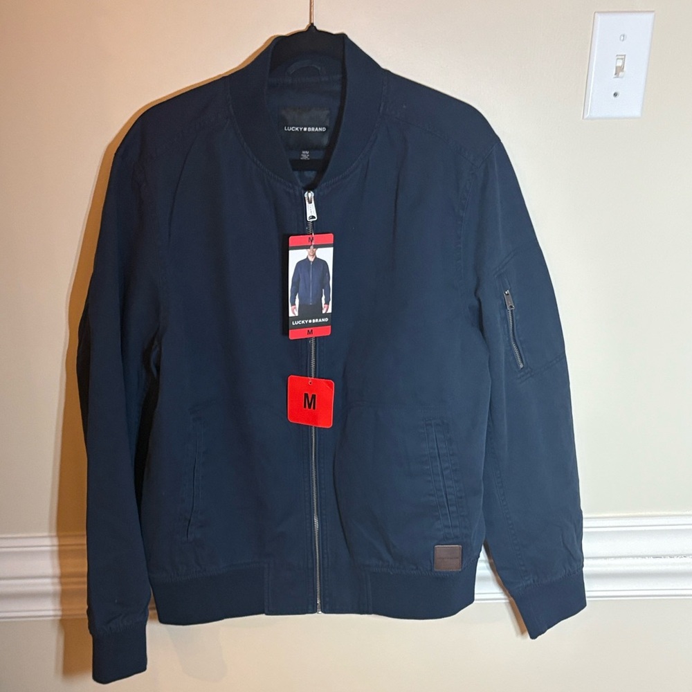 Lucky Brand Men's Navy Bomber Jacket